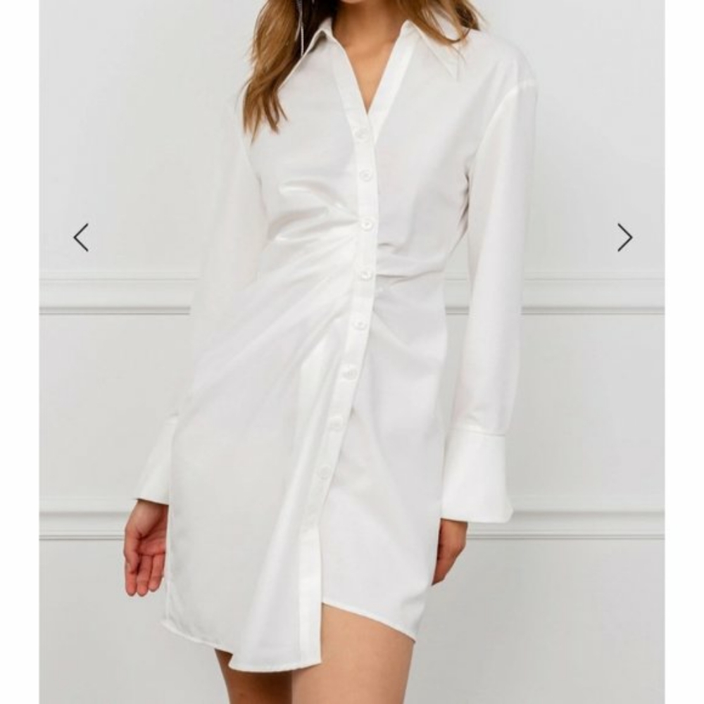 NWOT J.ING Dina White Shirt Dresssize S - Picture 3 of 6